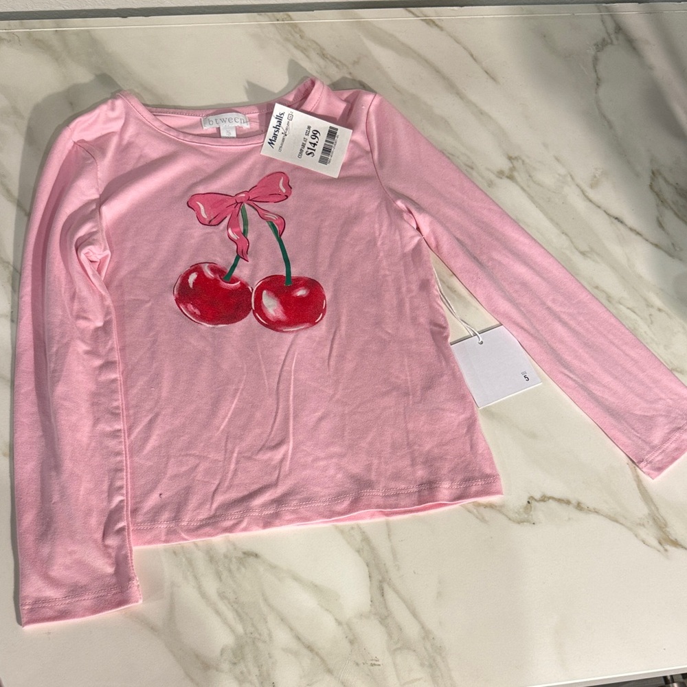 Btween Little Girls Cherry Top, size 5